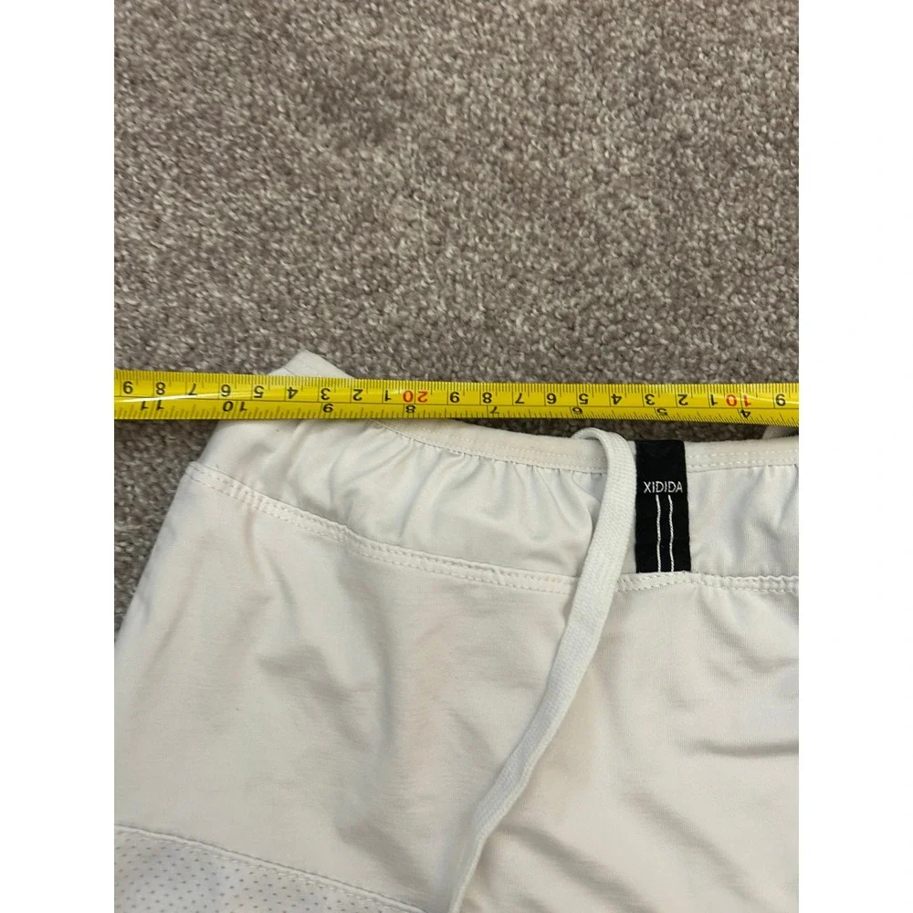 Vintage Sexy Tennis Skort Womens Large White‎ Excellent Mesh Drawstring